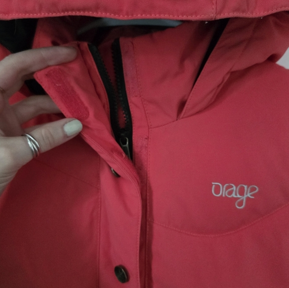 Orage Snowboarding Ski Hooded Vest Waterproof Coral Winter Sports Medium - Picture 6 of 11